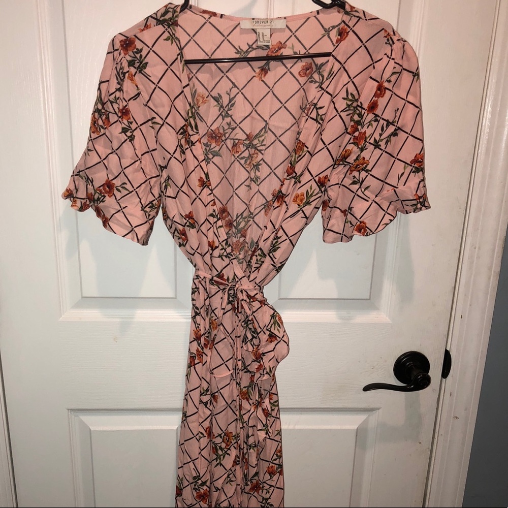 Forever 21 floral wrap dress